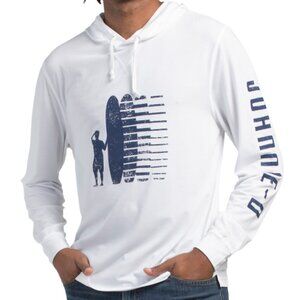 NEW JOHNNIE-O Performance T Shirt Hoodie white for men 253
